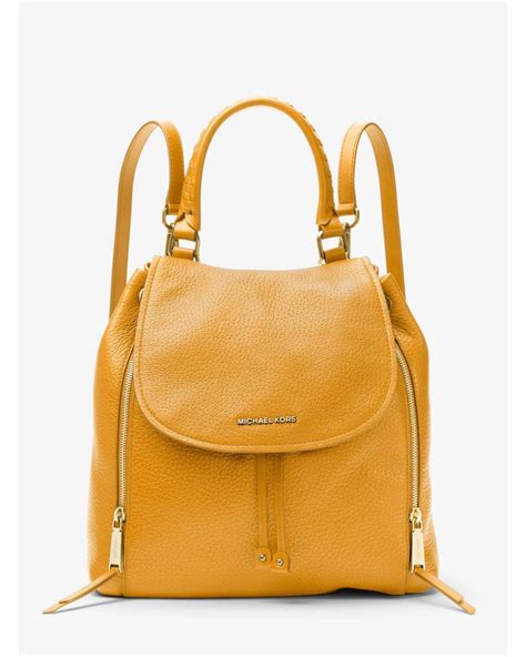 michael kors viv large leather backpack sale|Michael Kors Backpack beige.